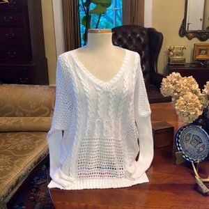 Lovestitch White V Neck Sweater